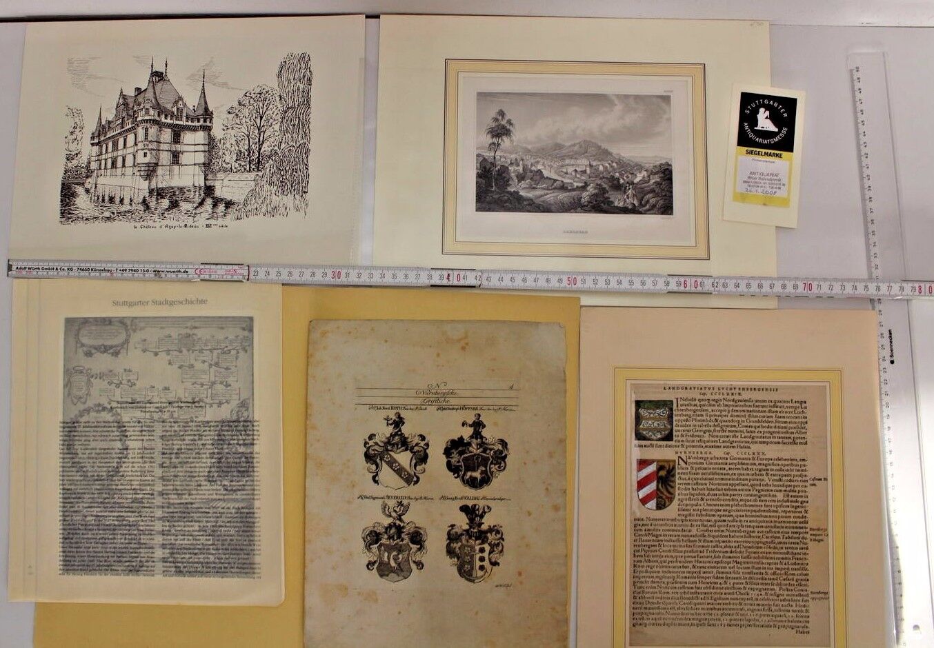 Antike Schriften Geistliche Stammbaum Nürnberg Carlsbad Druck Zeitschrift Posten - Antikhandel-Stuttgart