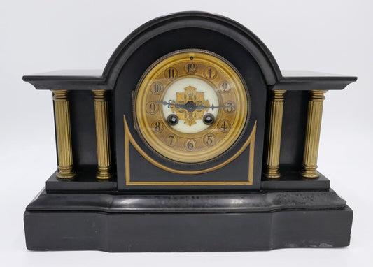 um 1870 antike alte französische Kaminuhr Médaille d'argent Georges Mégnin gold - Antikhandel-Stuttgart