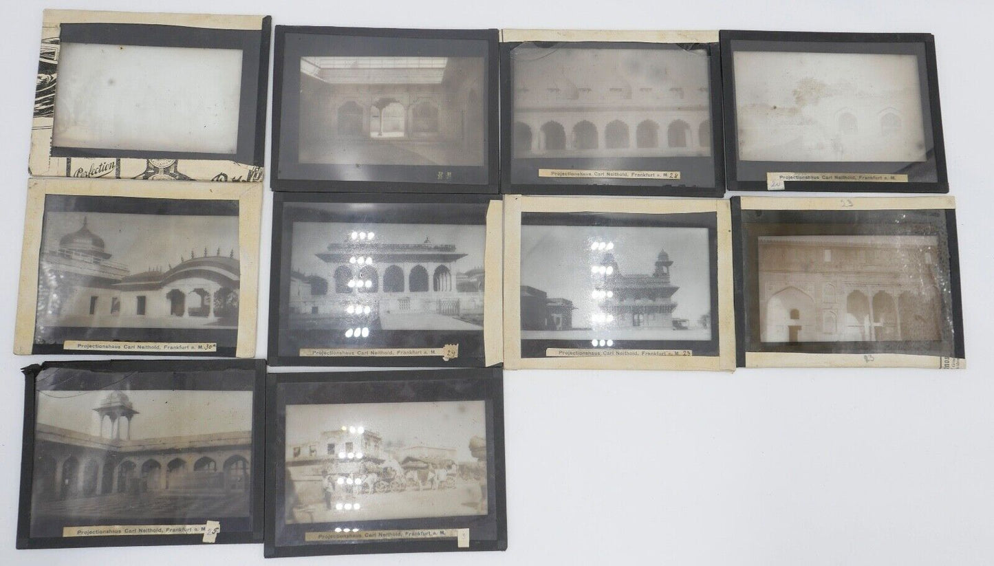 Indien Delhi um 1900 1910 Slider Glas Dias Aufnahmen Bevölkerung Tiere - Antikhandel-Stuttgart