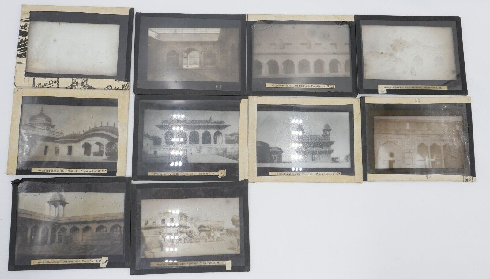 Indien Delhi um 1900 1910 Slider Glas Dias Aufnahmen Bevölkerung Tiere - Antikhandel-Stuttgart