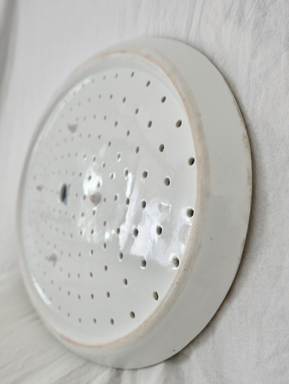 Seltene Meissen Loch Platte Tablett Weiß mit Goldrand 42x27 cm Knaufzeit 1. Wahl - Antikhandel-Stuttgart