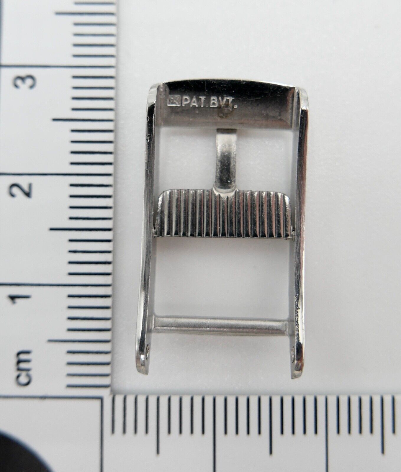 ORIGINAL alte OMEGA Dornschließe EDELSTAHL Armbanduhr 12mm CLASP BUCKLE PAT BVT - Antikhandel-Stuttgart