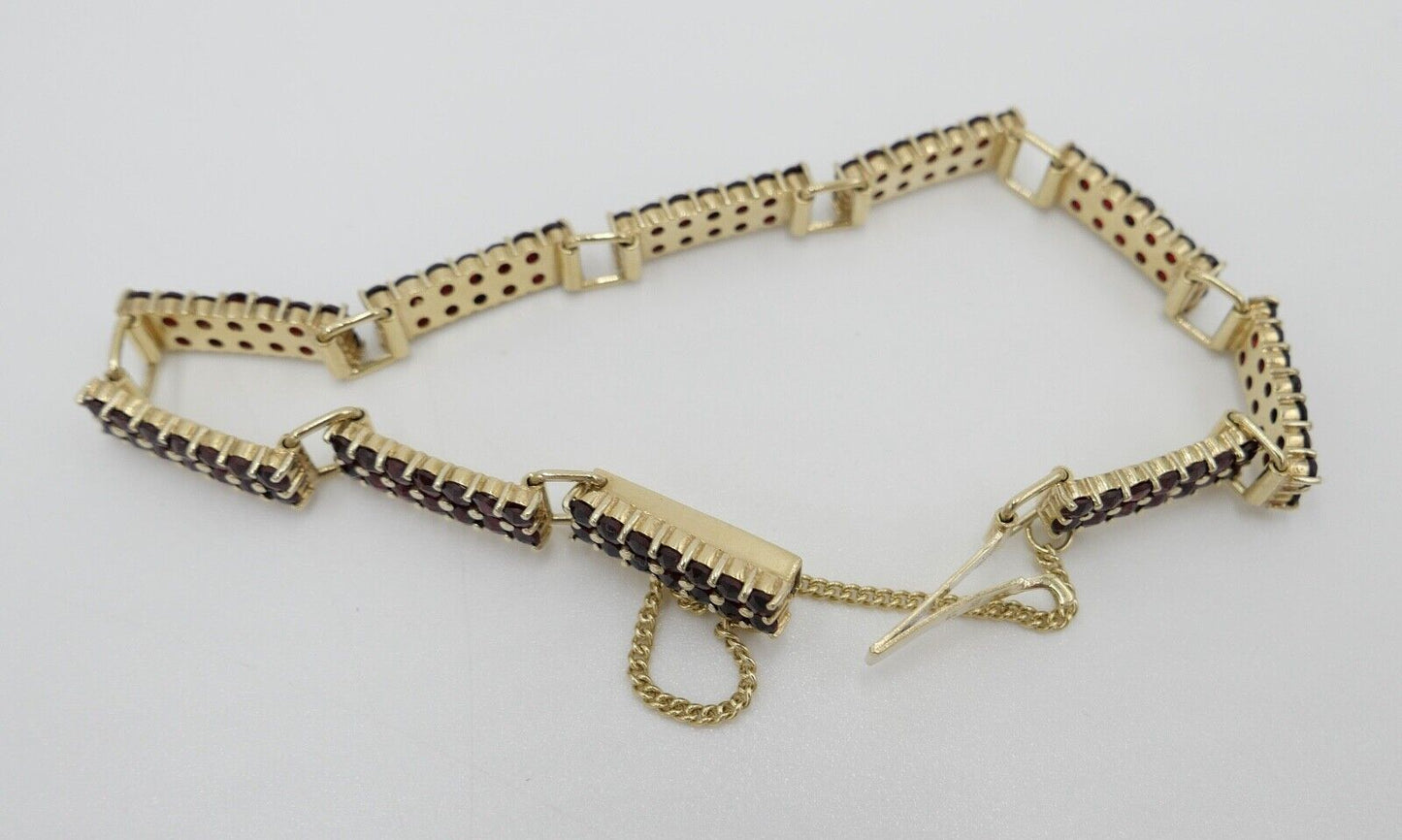 1980er Jahre Glieder Armband Böhmen Grant Gold 585 14K - Antikhandel-Stuttgart