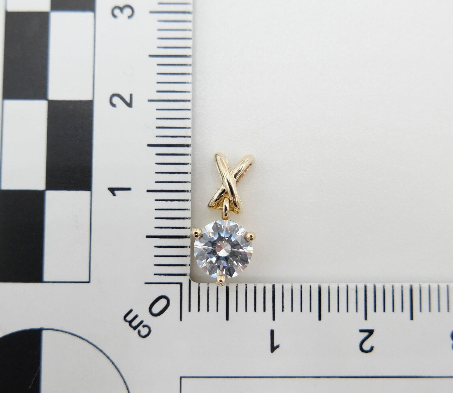 DQCZ Anhänger mit Zirkonia 585 / 14K Gold Gelbgold - Antikhandel-Stuttgart