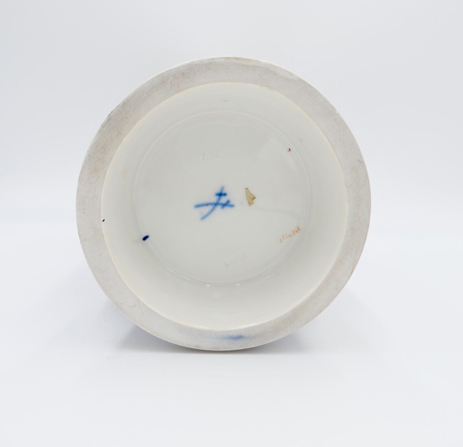 Meissen 342a / 28 große Vase 35,5cm kobaltblau mit Blumenbuket Gold - Antikhandel-Stuttgart