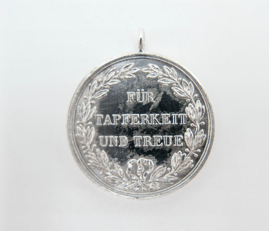 Medaille " Für Tapferkeit und Treue " Württemberg Wilhelm Silber - Antikhandel-Stuttgart