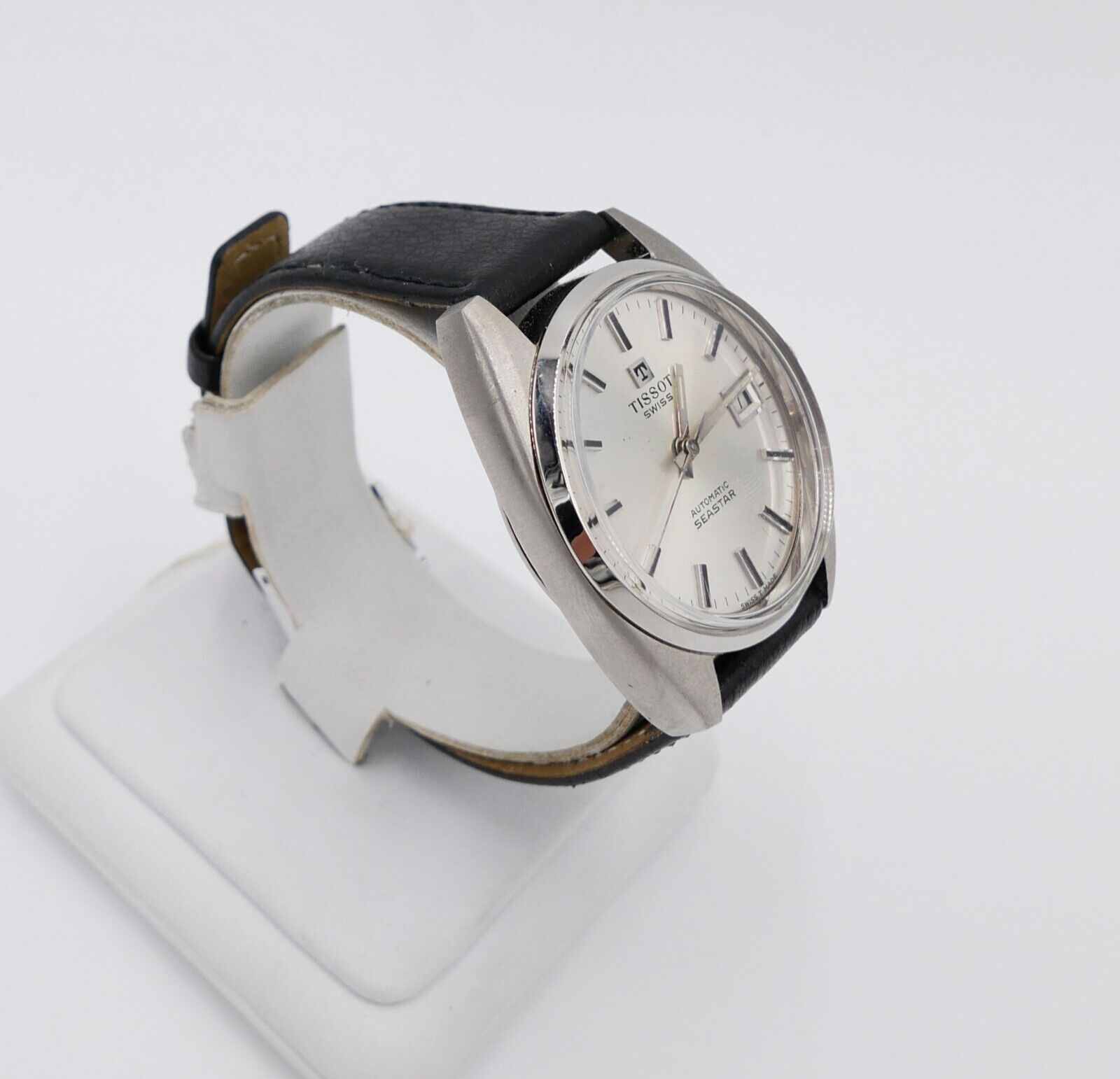 Vintage TISSOT Swiss SEASTAR Automatic Kal. 784-1 Lederarmband schwarz Ø 33 mm - Antikhandel-Stuttgart