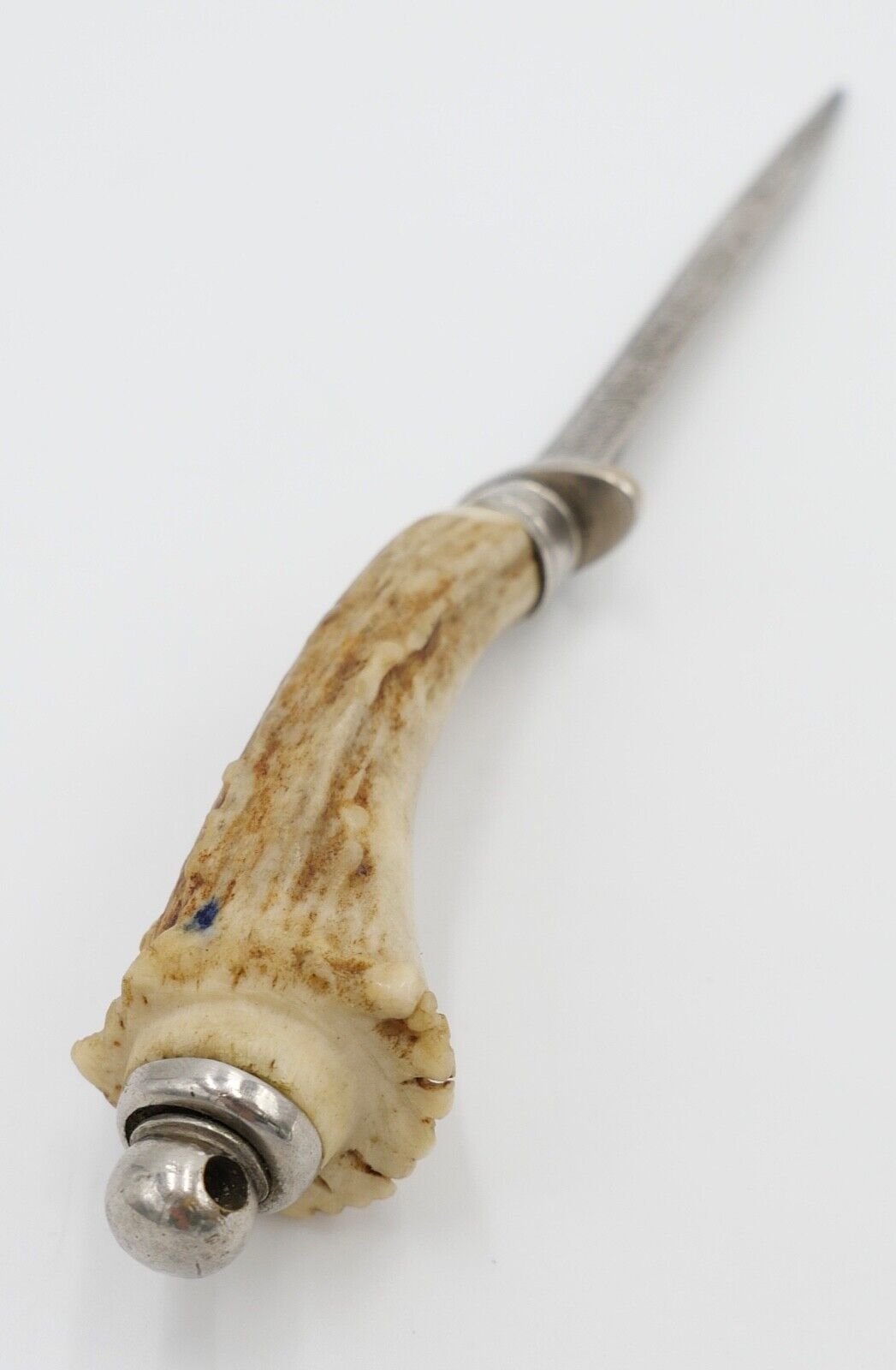 alter Brieföffner Hirschgeweih Griff A. Aragon JP Garcia 18 Oaxaca Mexico - Antikhandel-Stuttgart