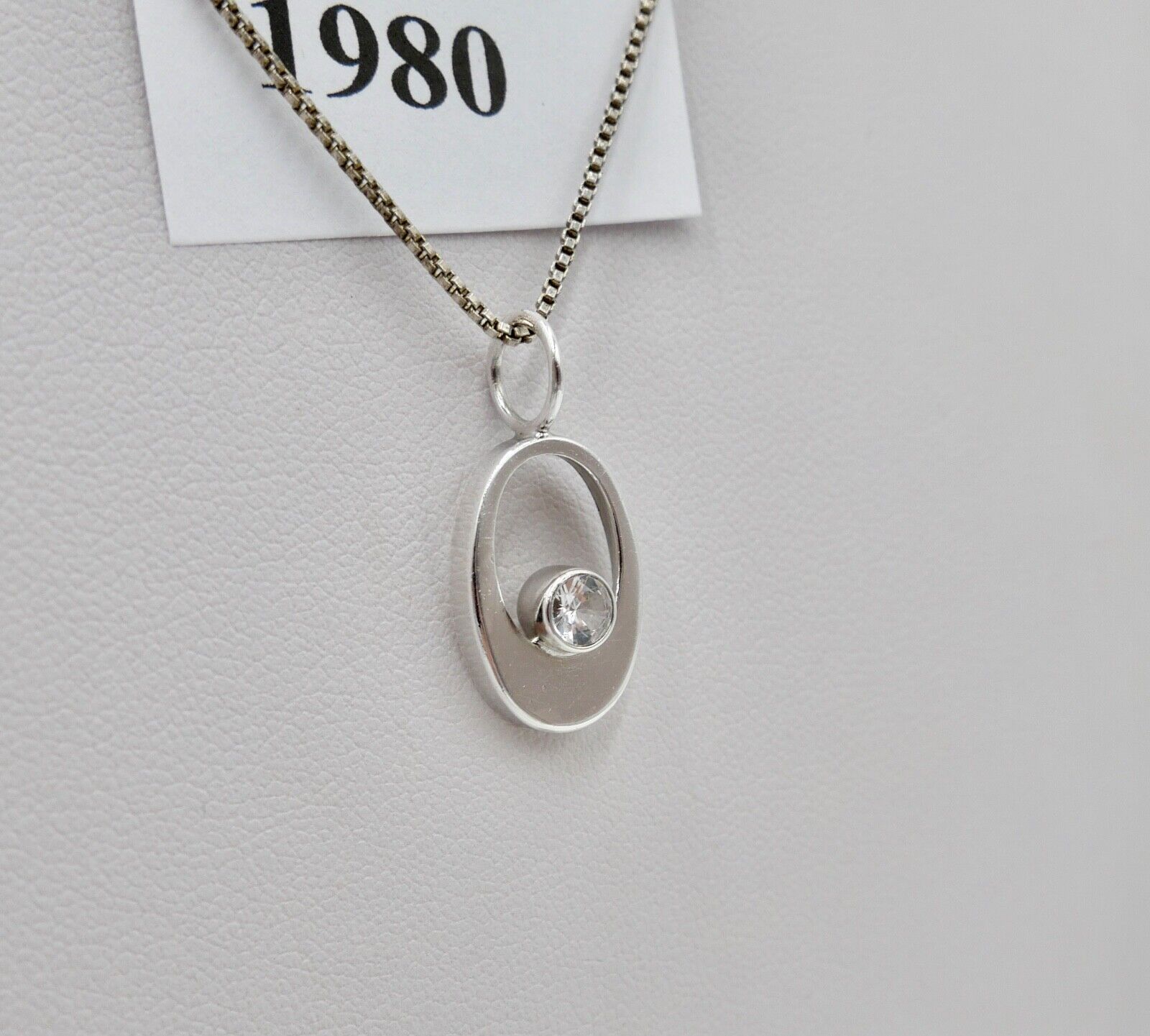 70er KARL LAINE FINNLAND 925 Silber Anhänger mit Bergkristall - Antikhandel-Stuttgart