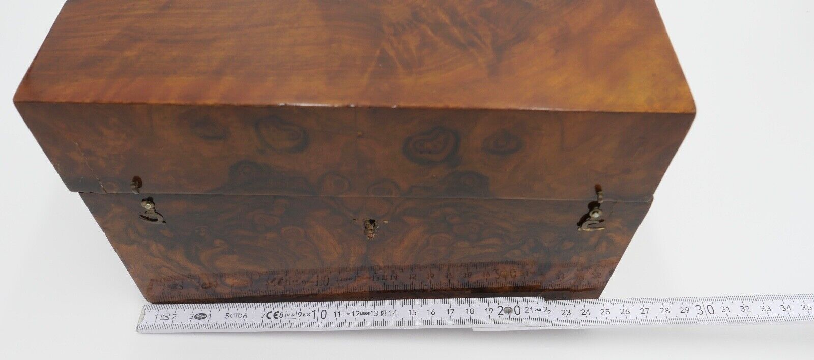 Mitte 19. Jh antike Schatulle Mahagoni 25x16x14 cm Holzkästchen Schmuckschatulle - Antikhandel-Stuttgart