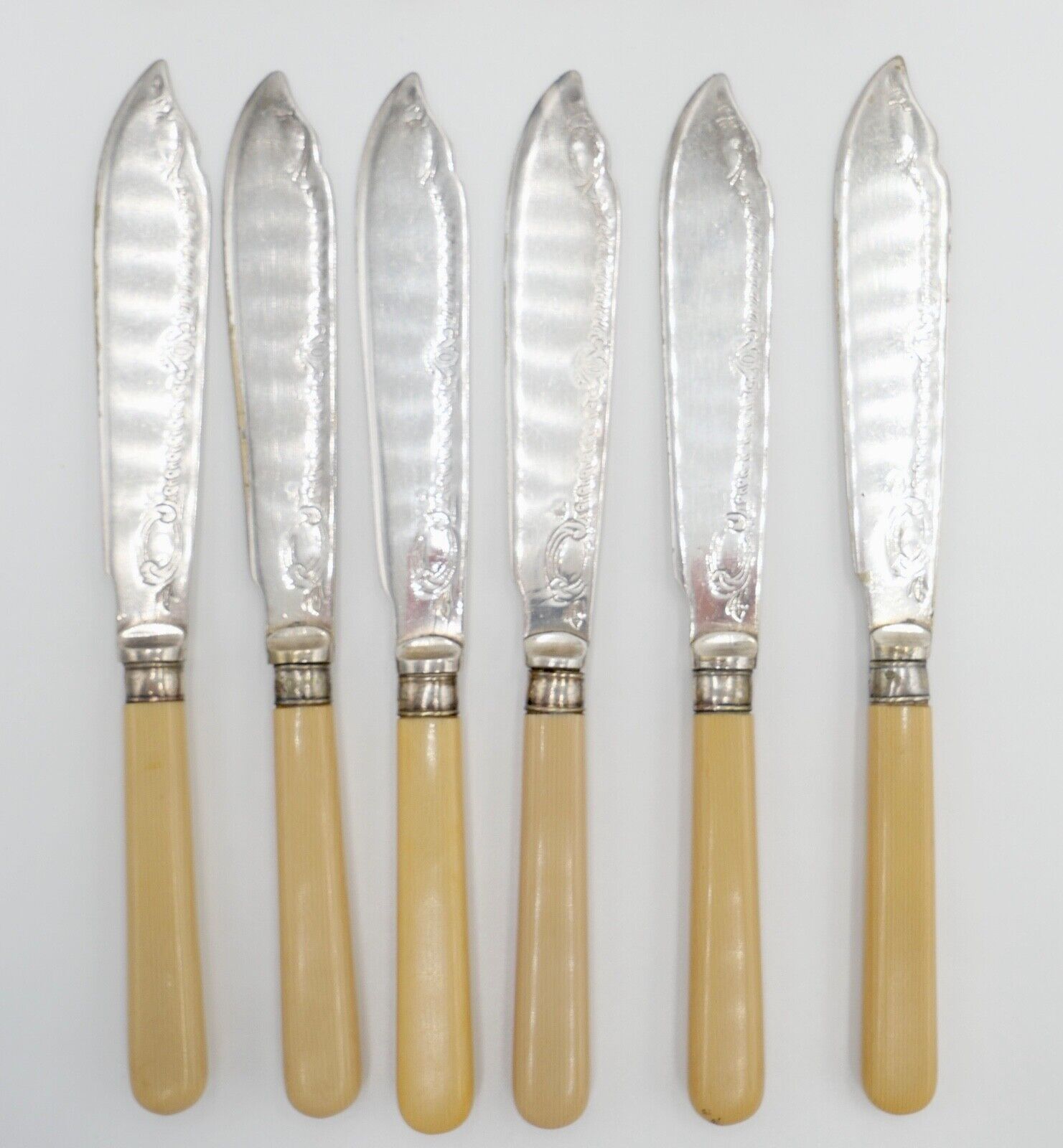 12 Teile E.P.N.S. Besteck 30er / 40er Jahre vintage Gabel Fischmesser - Antikhandel-Stuttgart