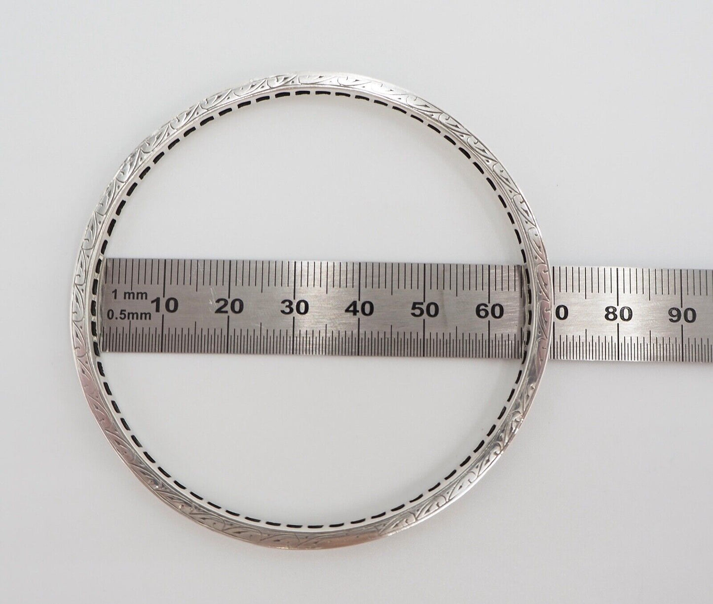 antikes florales Jugendstil Silber Armband Armreifen mit blauen Schmucksteinen - Antikhandel-Stuttgart