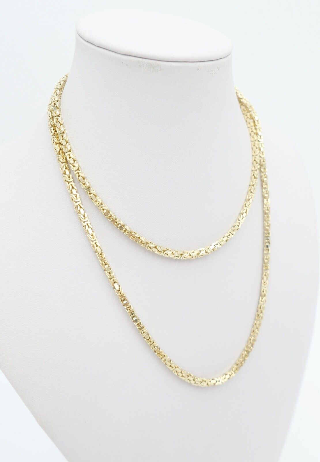 80er Jahre dicke Königskette Gold 585 / 14K Kastenschloss Brav Unoaerre - Antikhandel-Stuttgart