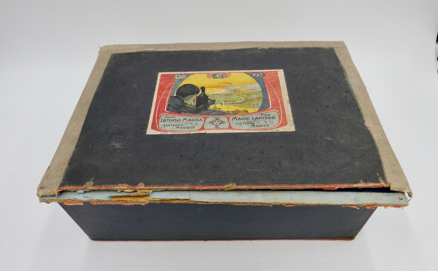 Laterna Magica GBN Gebrüder BING Nürnberg Karton 37 Glasbilder OVP 1910 Zubehör - Antikhandel-Stuttgart