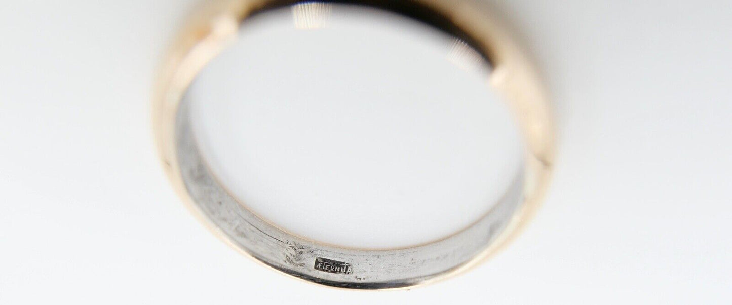 Ehering Verlobungsring Bicolor AeTernitas Gold 750 / 18K & innen Silber Gr. 56 - Antikhandel-Stuttgart