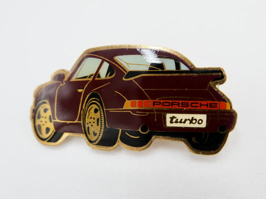 1980er Jahre PORSCHE TURBO 930 Pin Anstecknadel Brosche Ø 50mm Button - Antikhandel-Stuttgart