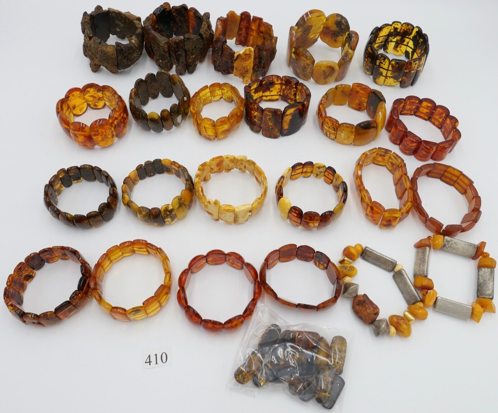 Konvolut Schmuck 24 tlg. Bernstein Armbänder Posten 998 Gramm Armband - Antikhandel-Stuttgart