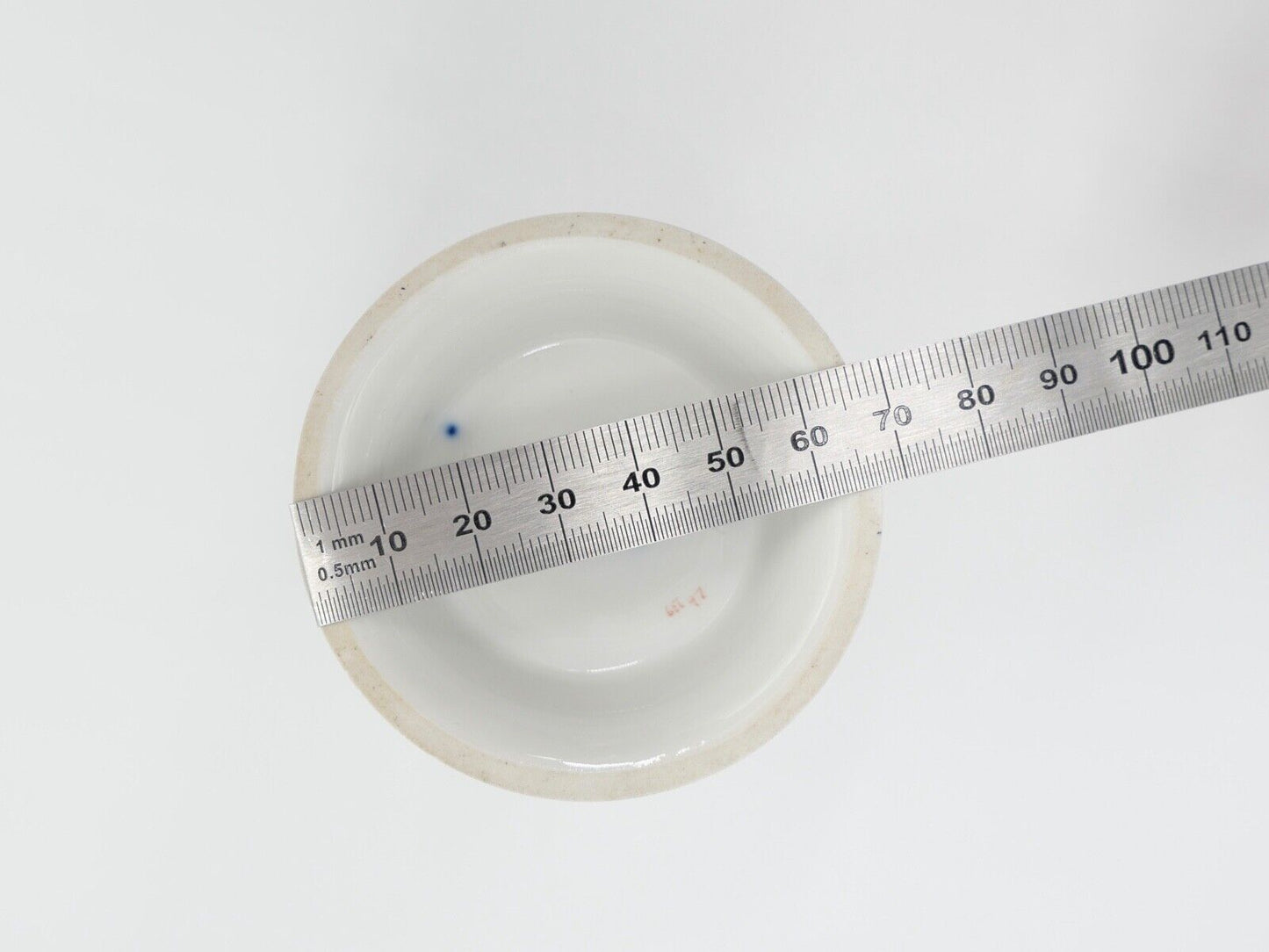 50er Meissen Nr. 37Y Streublümchen Porzellan Vase Füße 2. Wahl Goldrand Dekor - Antikhandel-Stuttgart