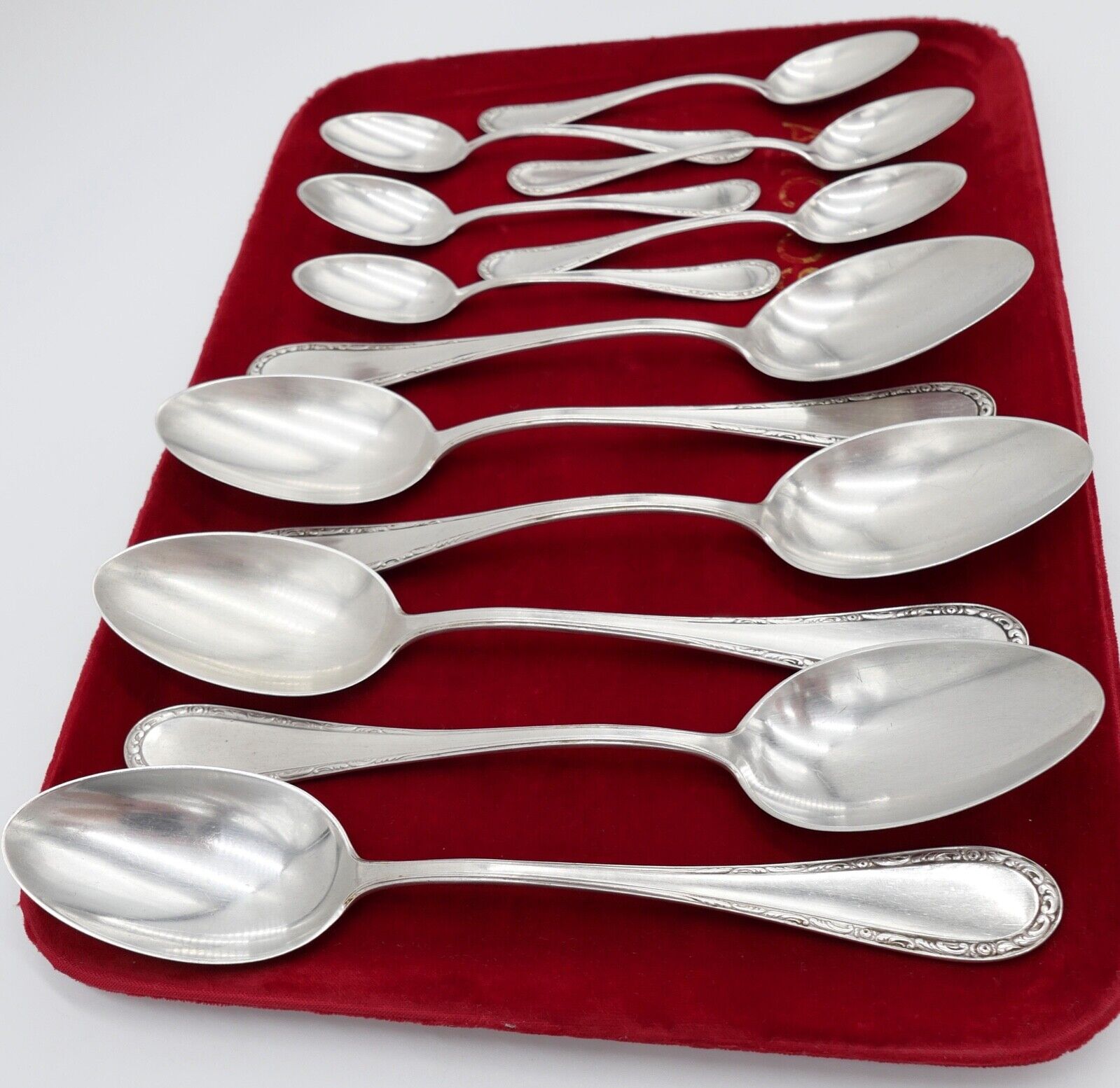 12 teilig Silberbesteck 800 ROSENTHAL Löffel silver Jugendstil cutlery Besteck - Antikhandel-Stuttgart
