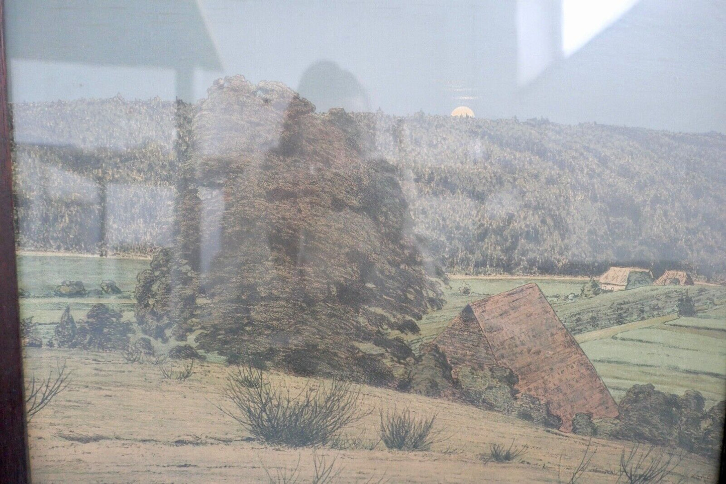 GUSTAV KAMPMANN 1859 - 1917 Farb - Lithographie " am Waldesrand " signiert - Antikhandel-Stuttgart