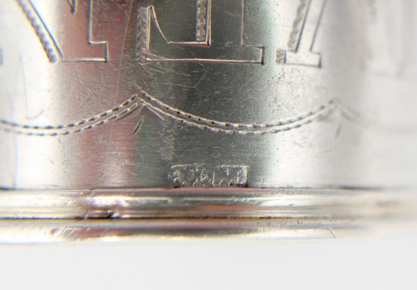 Jugendstil Souvenir Graf Adelskrone neunzackige Krone Serviettenring 800 Silber - Antikhandel-Stuttgart