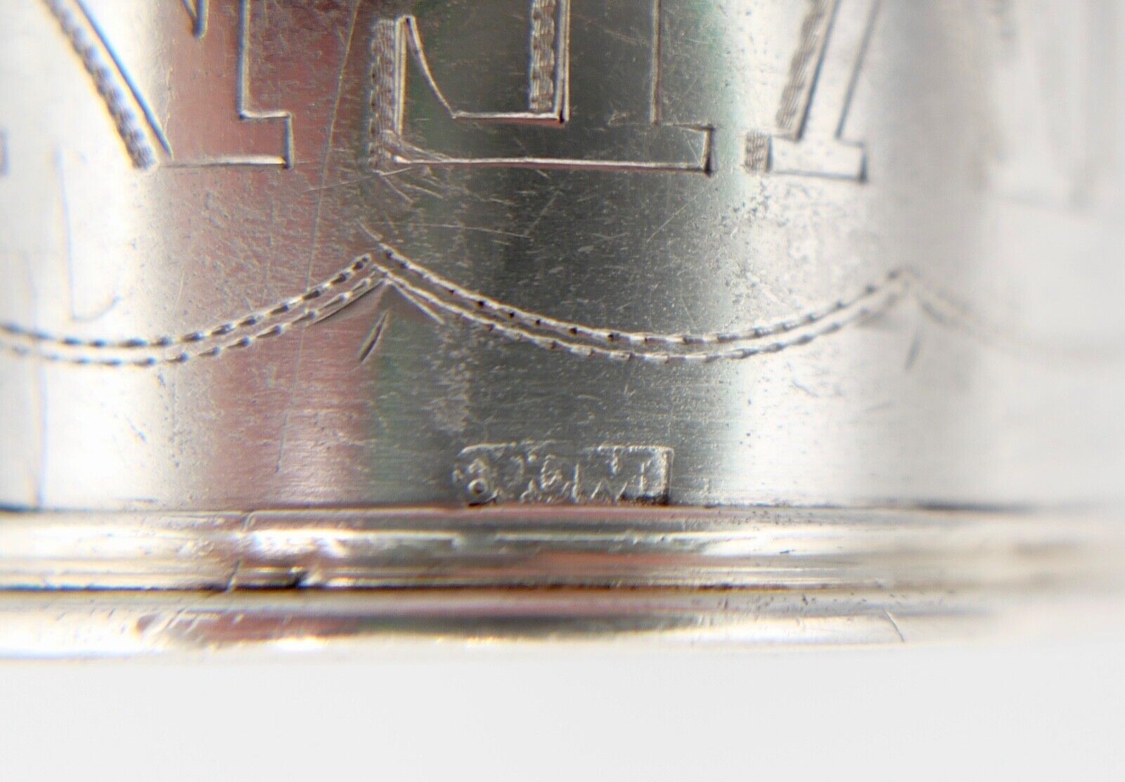 Jugendstil Souvenir Graf Adelskrone neunzackige Krone Serviettenring 800 Silber - Antikhandel-Stuttgart