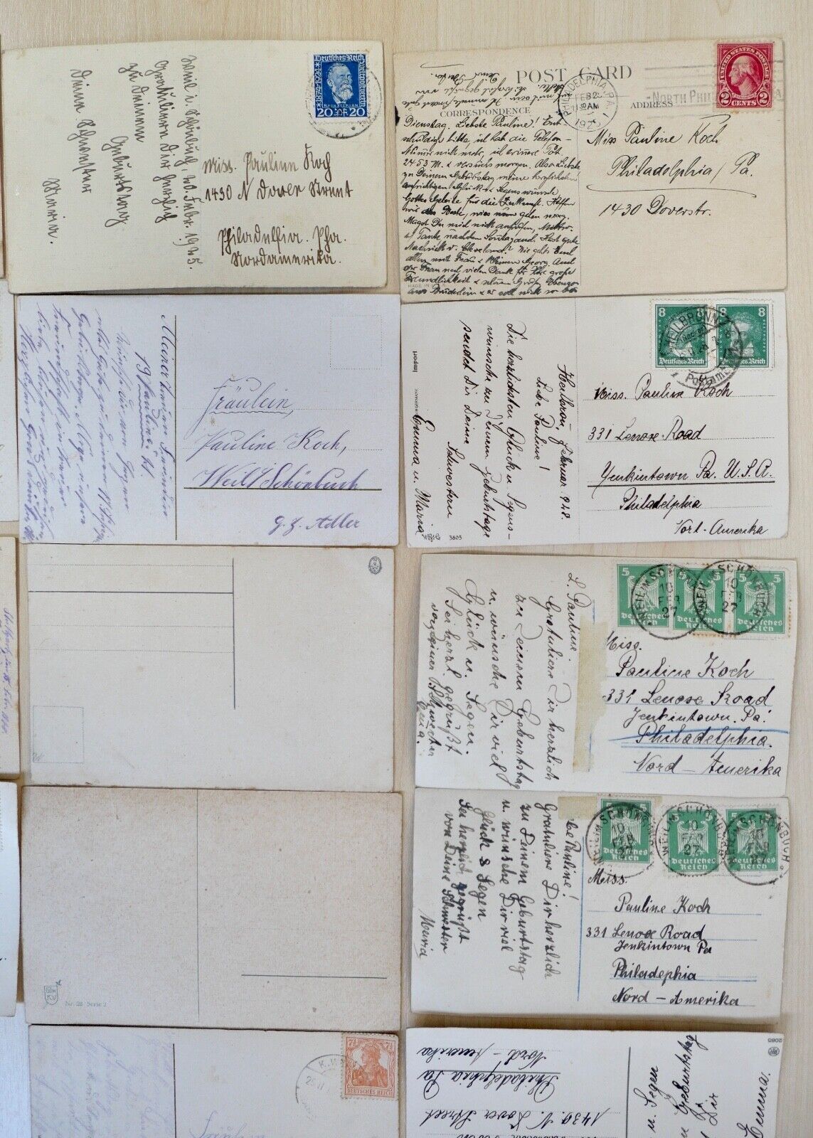 antike Ansichtskarten Postkarten Briefmarken GEBURTSTAG BIRTHDAY dt. Reich USA - Antikhandel-Stuttgart