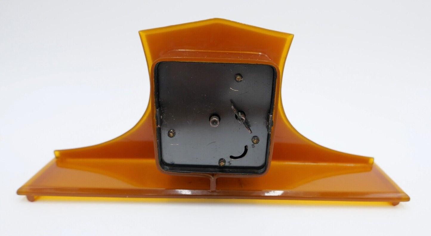 Altes Frisierset Bakelit / Zelluloid ART DECO 1930er Tischuhr TRUE TIME TELLERS - Antikhandel-Stuttgart