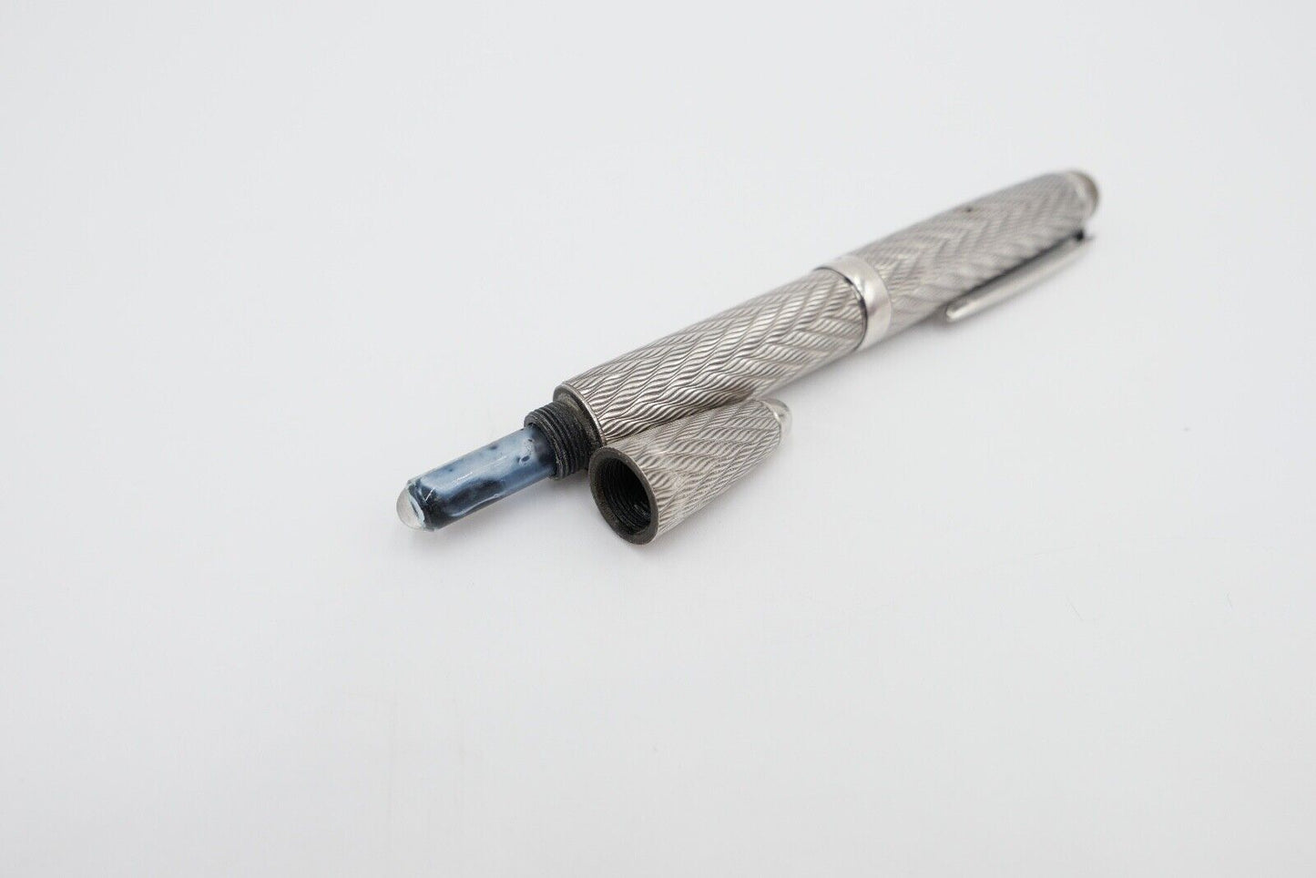 alter Füllfederhalter Sammlerstück um 1930 835 Silber 585 / 14 Ct Goldfeder - Antikhandel-Stuttgart