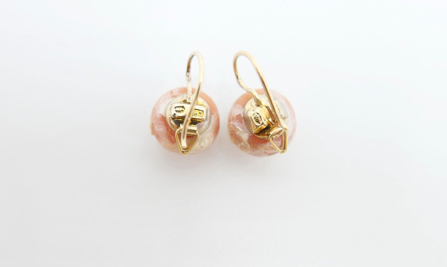 80er Jahre HP 585 / 14K Gold Ø 10mm Perlen Ohrringe Ohrclips Süsswasser Perlen - Antikhandel-Stuttgart