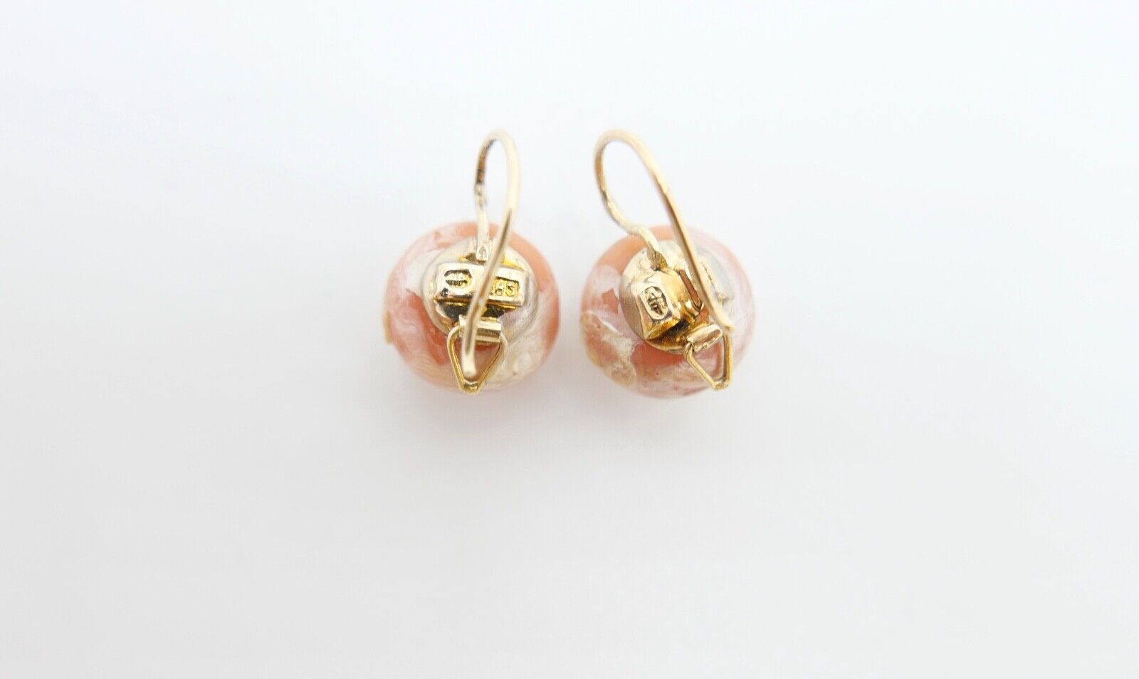 80er Jahre HP 585 / 14K Gold Ø 10mm Perlen Ohrringe Ohrclips Süsswasser Perlen - Antikhandel-Stuttgart