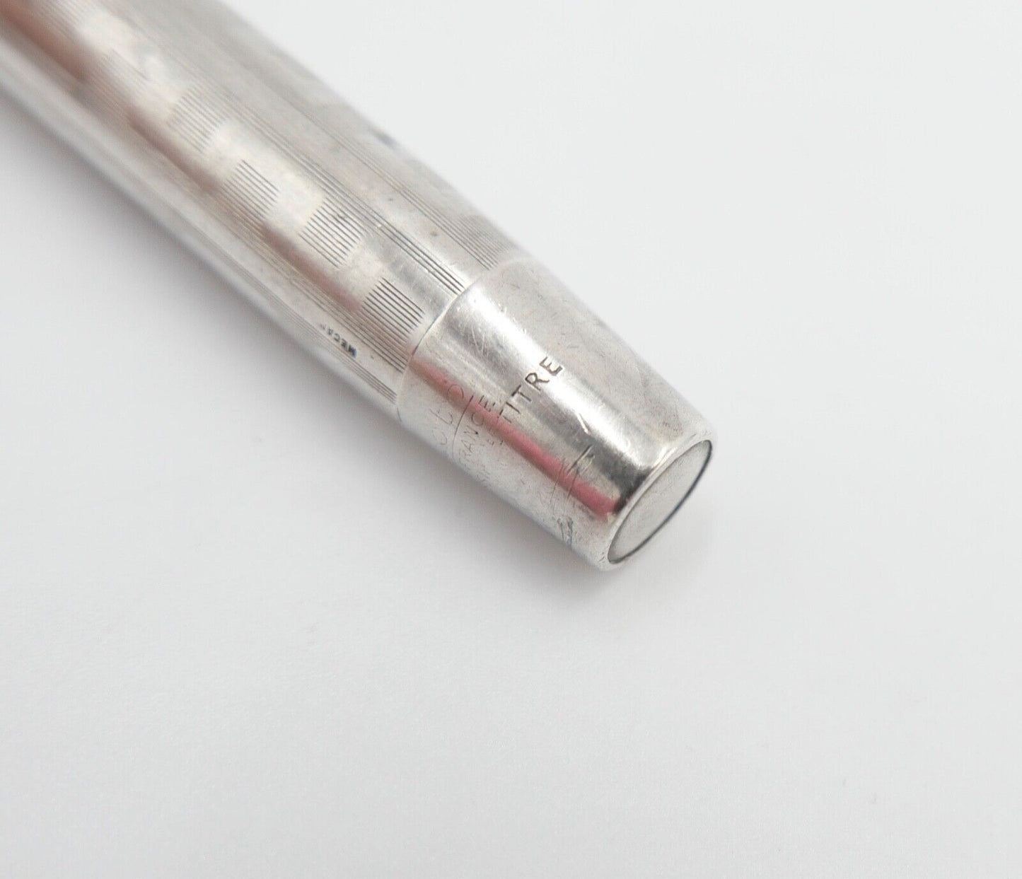 alter Füllfederhalter Sammlerstück Silber EDACOTO Frankreich 585/14 Ct Goldfeder - Antikhandel-Stuttgart