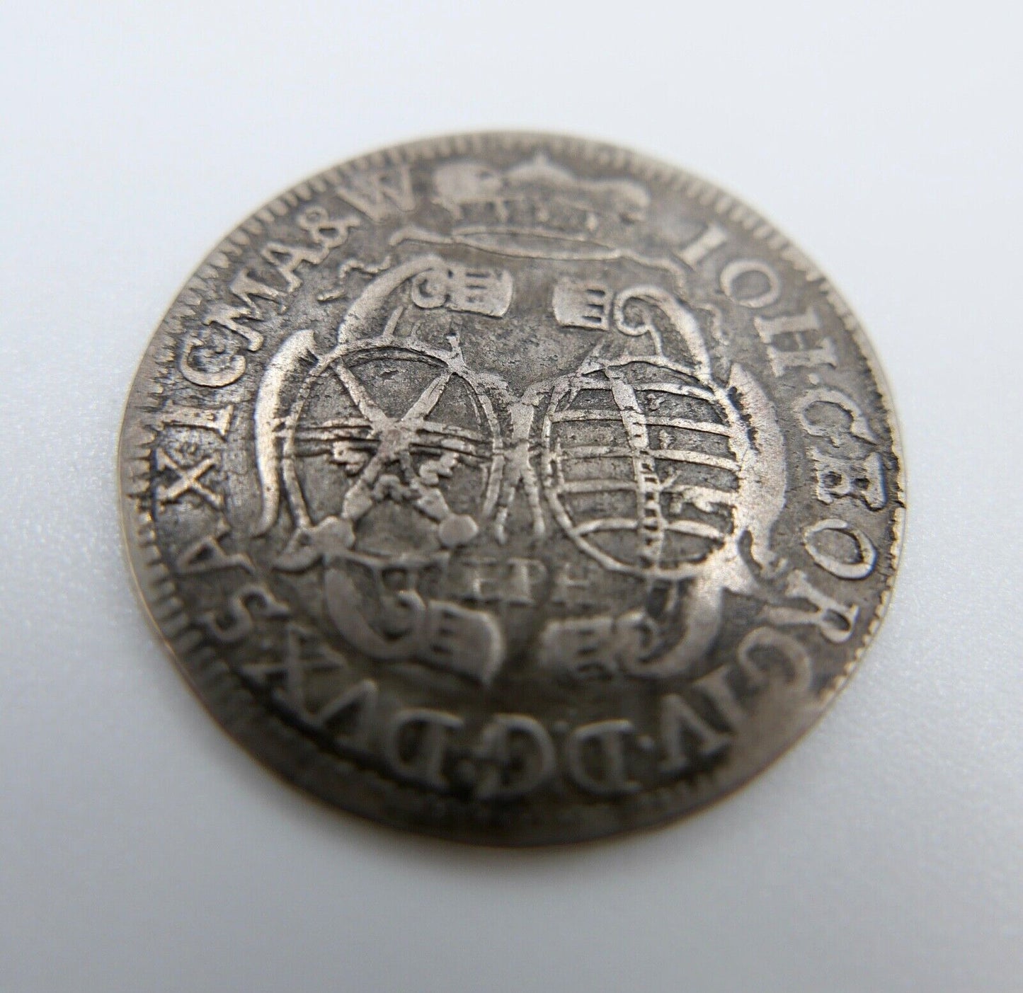 Sachsen 1/12 Taler 1694 Johann Georg IV. Silber in ss - Antikhandel-Stuttgart