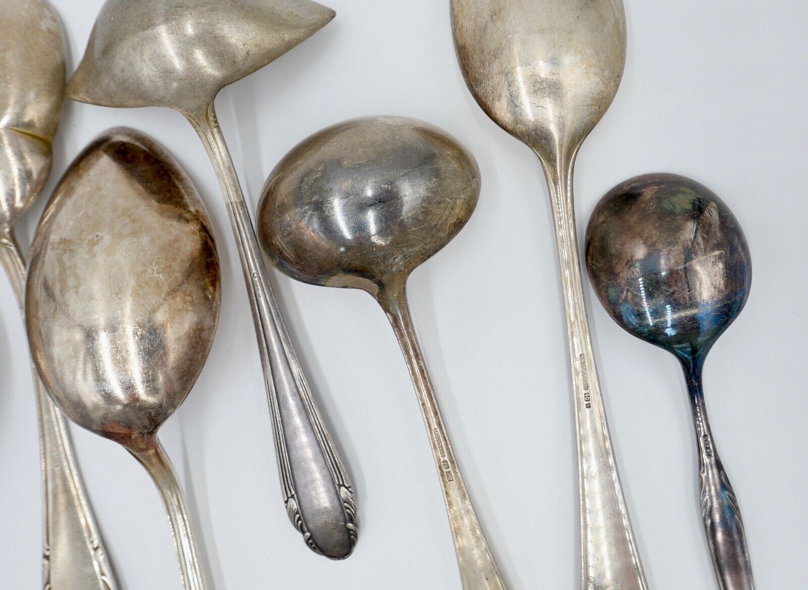 Konvolut Suppenkelle / Schöpfer / Löffel WMF OKA 90er Silberauflage 13 Stück - Antikhandel-Stuttgart