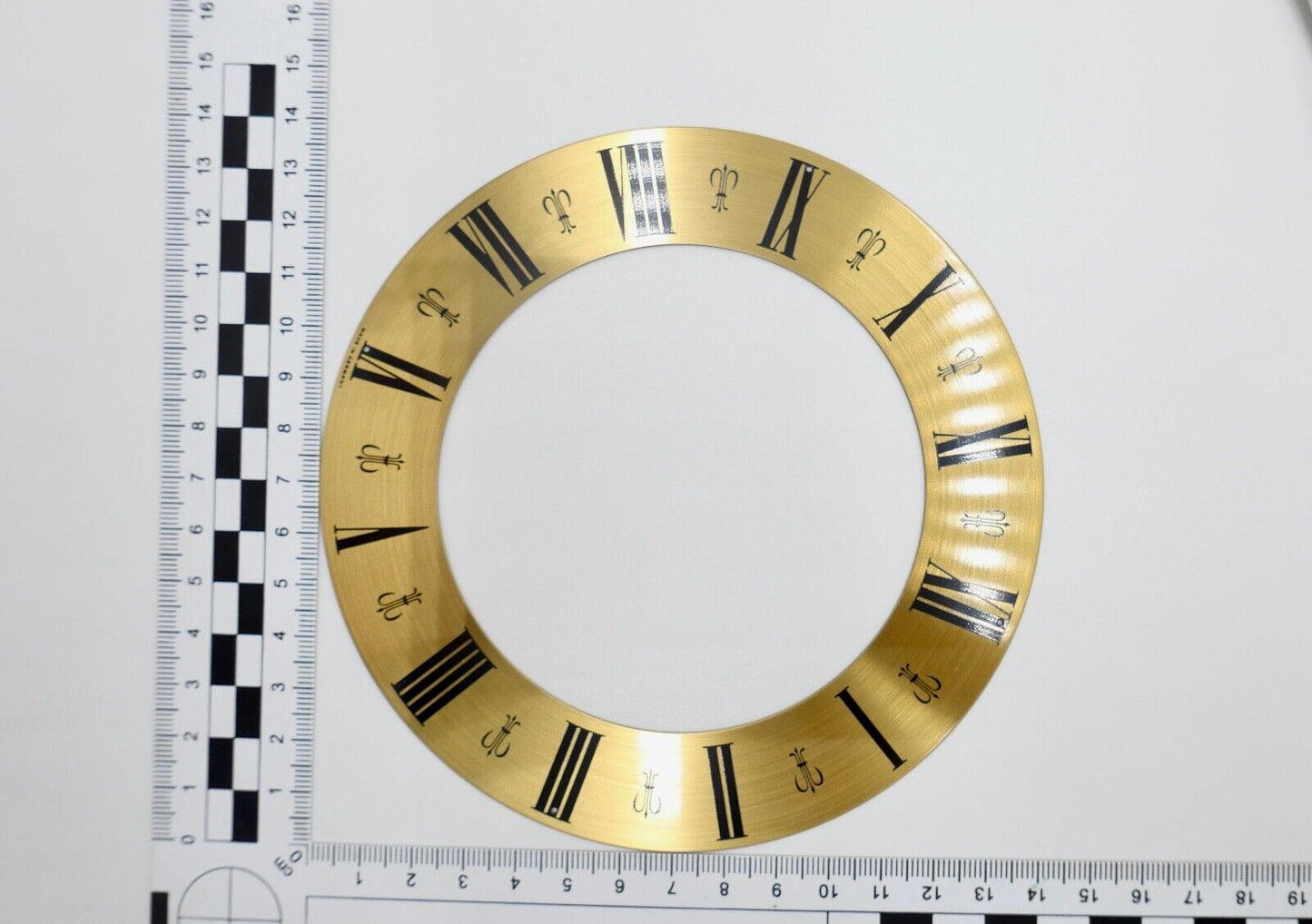 18x Zifferblatt Zahnreif Ø 140 mm NEU Messing für Kaminuhr Wanduhr Regulator usw - Antikhandel-Stuttgart