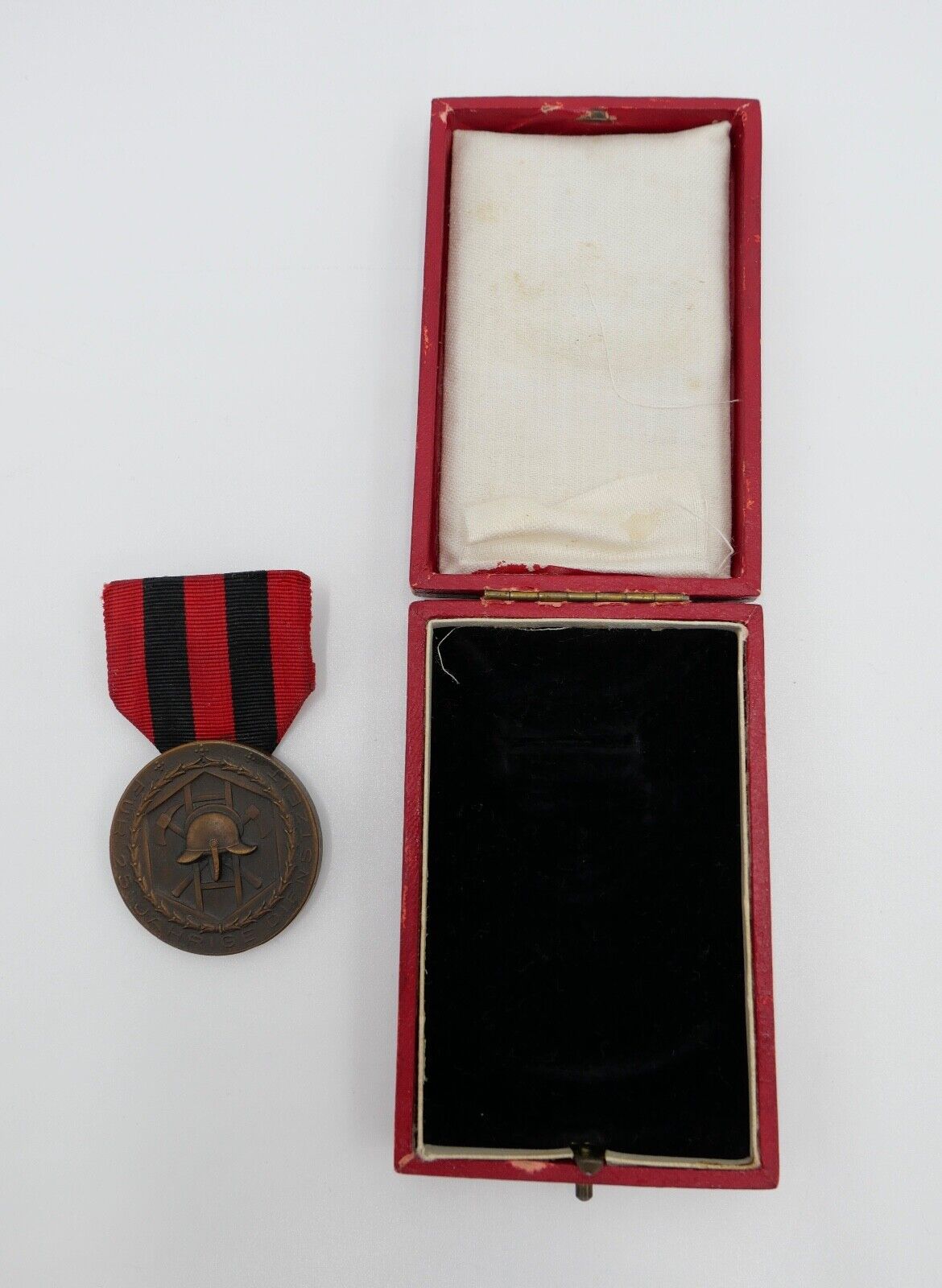 Feuerwehr Ehrenzeichen 25 Jahre Freistaat Württemberg 1920 im ETUI - Antikhandel-Stuttgart