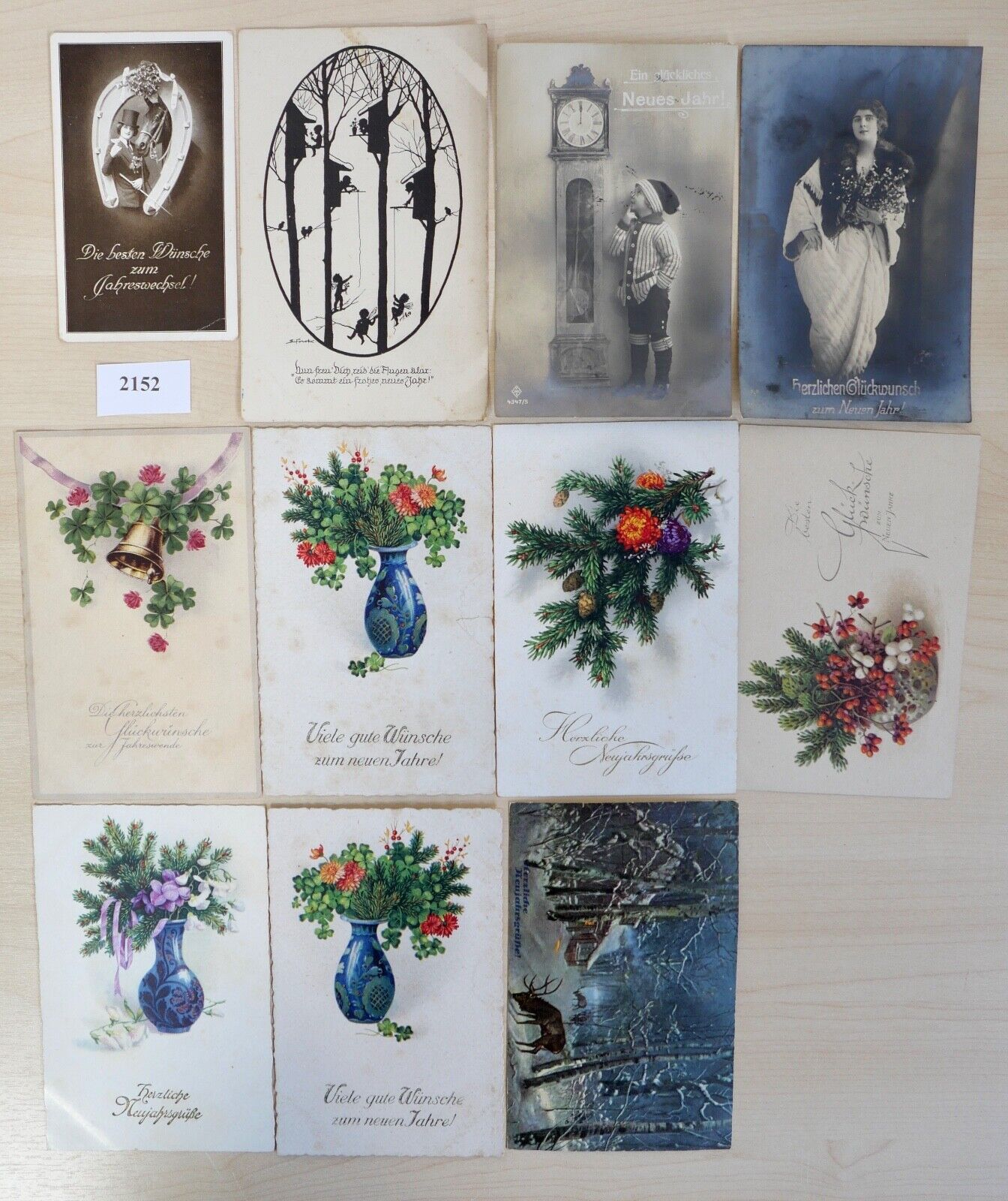 antike Ansichtskarten Postkarten GLÜCKWÜNSCHE NEUJAHR / NEUJAHRSWÜNSCHE dt.Reich - Antikhandel-Stuttgart