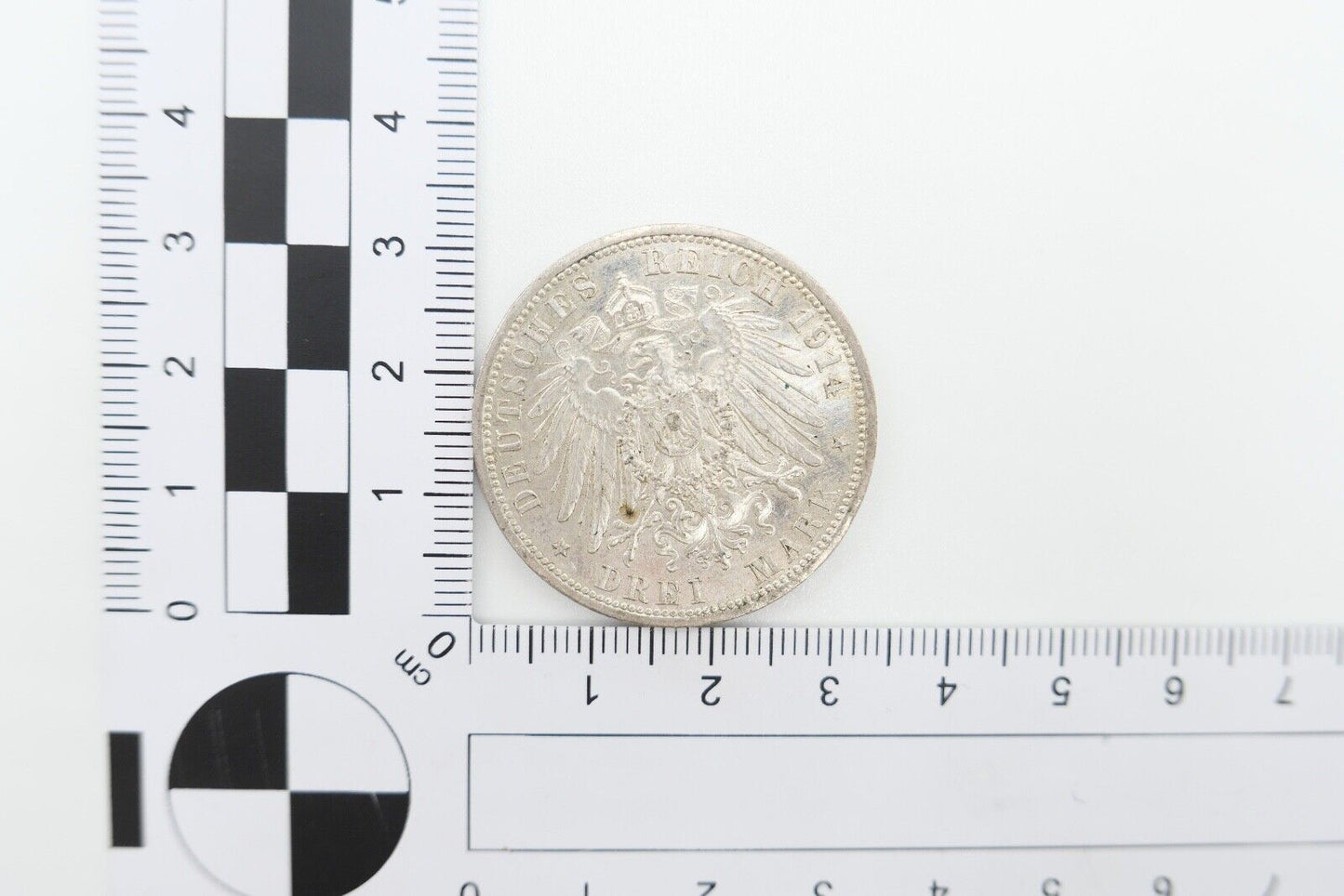 Silberhochzeit von Anhalt Friedrich II. Marie 3 Mark 1914 A Jäger J.24 VZ-STG - Antikhandel-Stuttgart