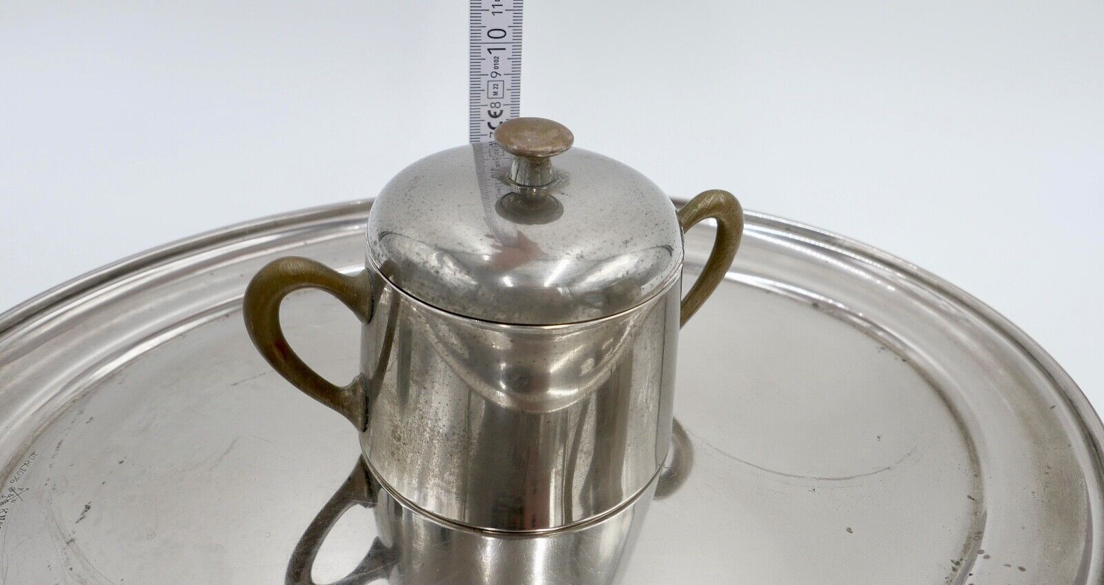 Jugendstil um 1900 Kaffee Tee Service FLEITMANN & WITTE 10/10% Chrom Nickel FW&J - Antikhandel-Stuttgart