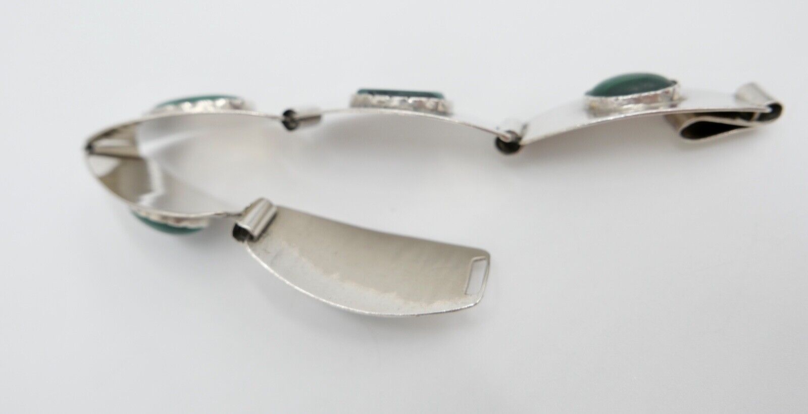 Malachit Armband Silber 800 Gliederarmband A. Eichapfel Weissenfels Weißenfels - Antikhandel-Stuttgart