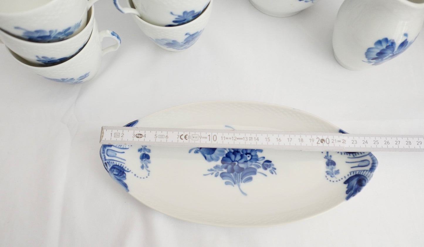 30 Tlg ROYAL COPENHAGEN " Blaue Blume " Kaffee Service Porzellan Teller Tassen