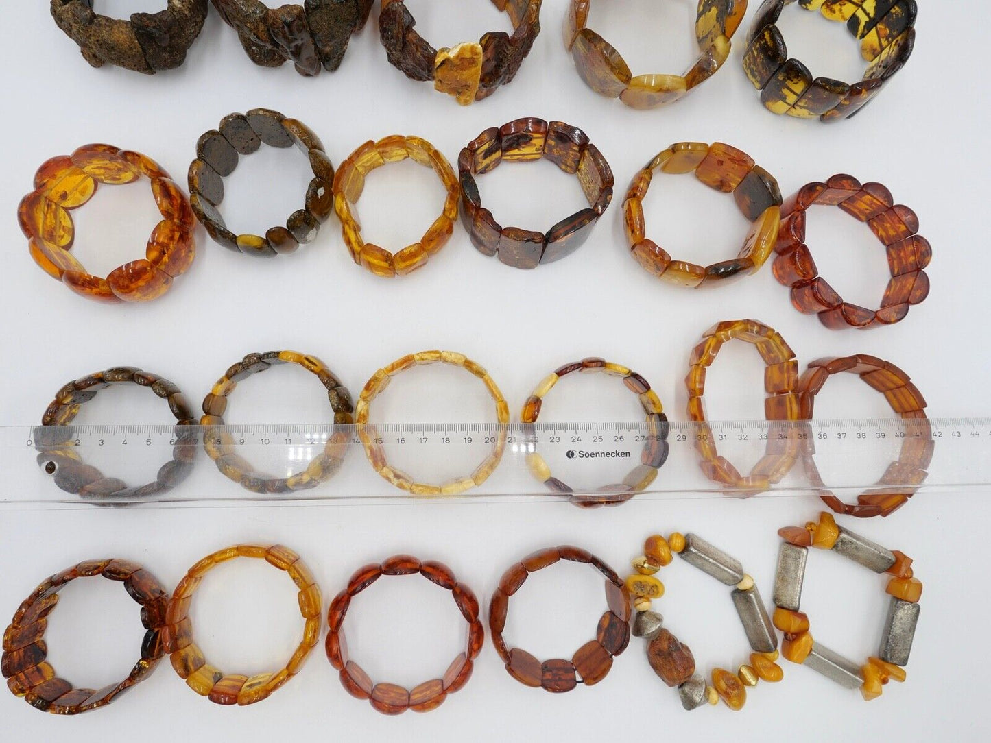 Konvolut Schmuck 24 tlg. Bernstein Armbänder Posten 998 Gramm Armband - Antikhandel-Stuttgart