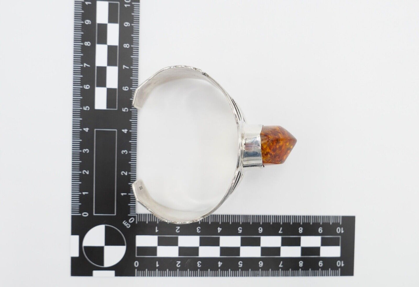 vintage Silber 925 Bernstein Armband Armreif Armspange Sterlingsilber - Antikhandel-Stuttgart