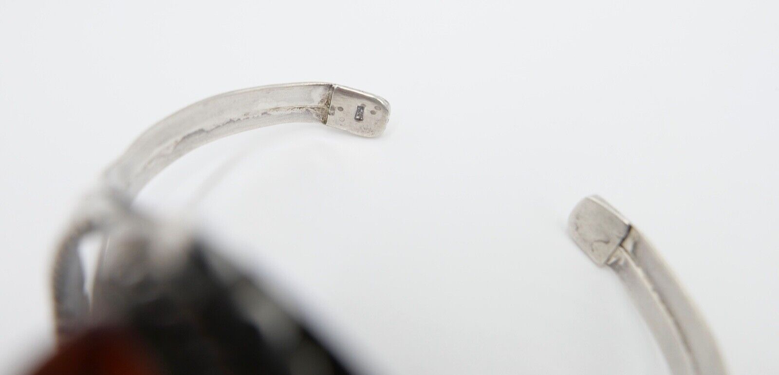 vintage Silber 925 Bernstein Armband Armreif Armspange Sterlingsilber - Antikhandel-Stuttgart