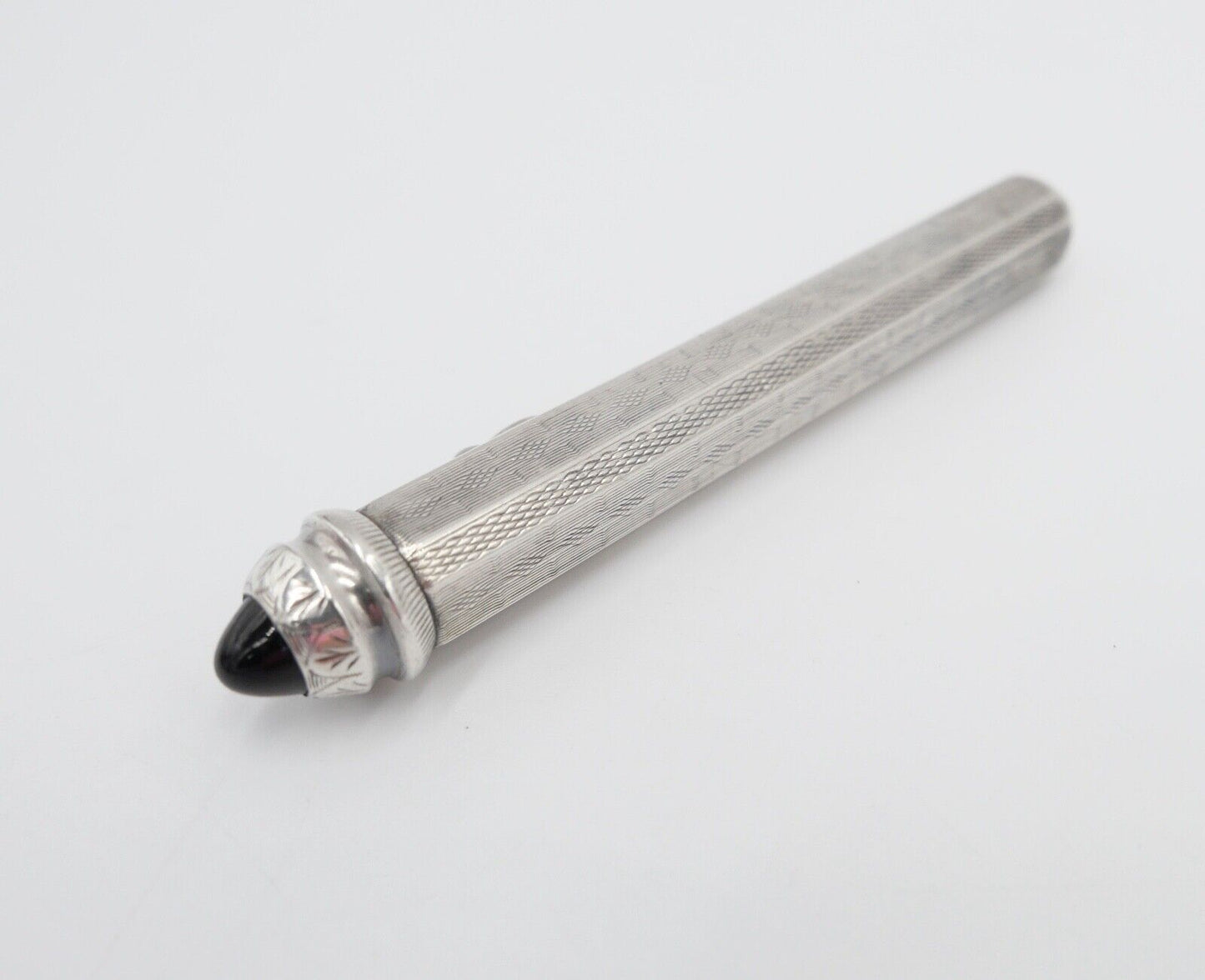 830 Silber vermutlich Cartier Stift Kugelschreiber Blauer Stein - Antikhandel-Stuttgart