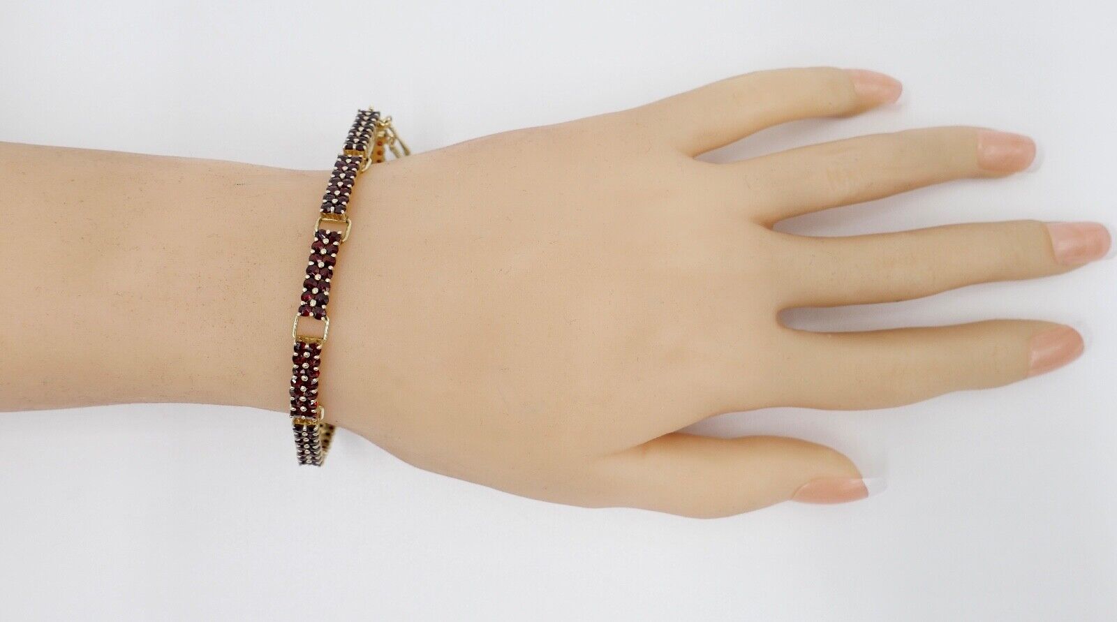 1980er Jahre Glieder Armband Böhmen Grant Gold 585 14K - Antikhandel-Stuttgart