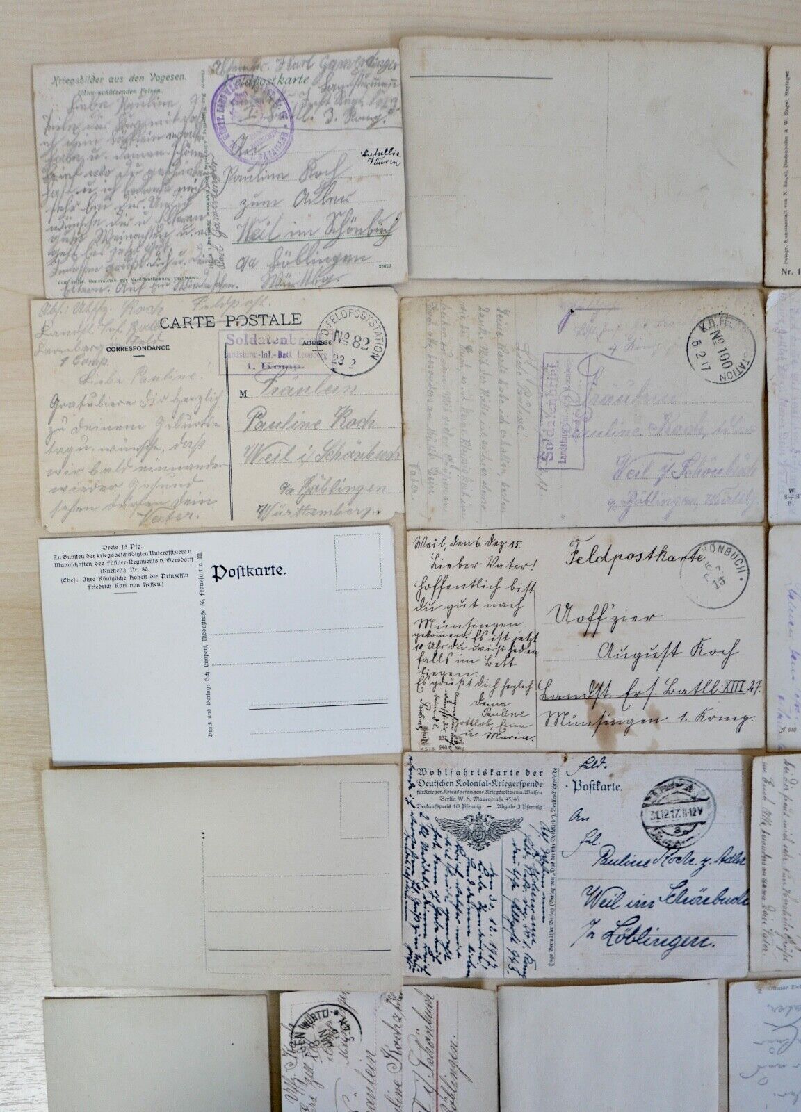 antike Ansichtskarten Postkarten Soldatenbrief Feldpost 1. WK deutsches Reich - Antikhandel-Stuttgart