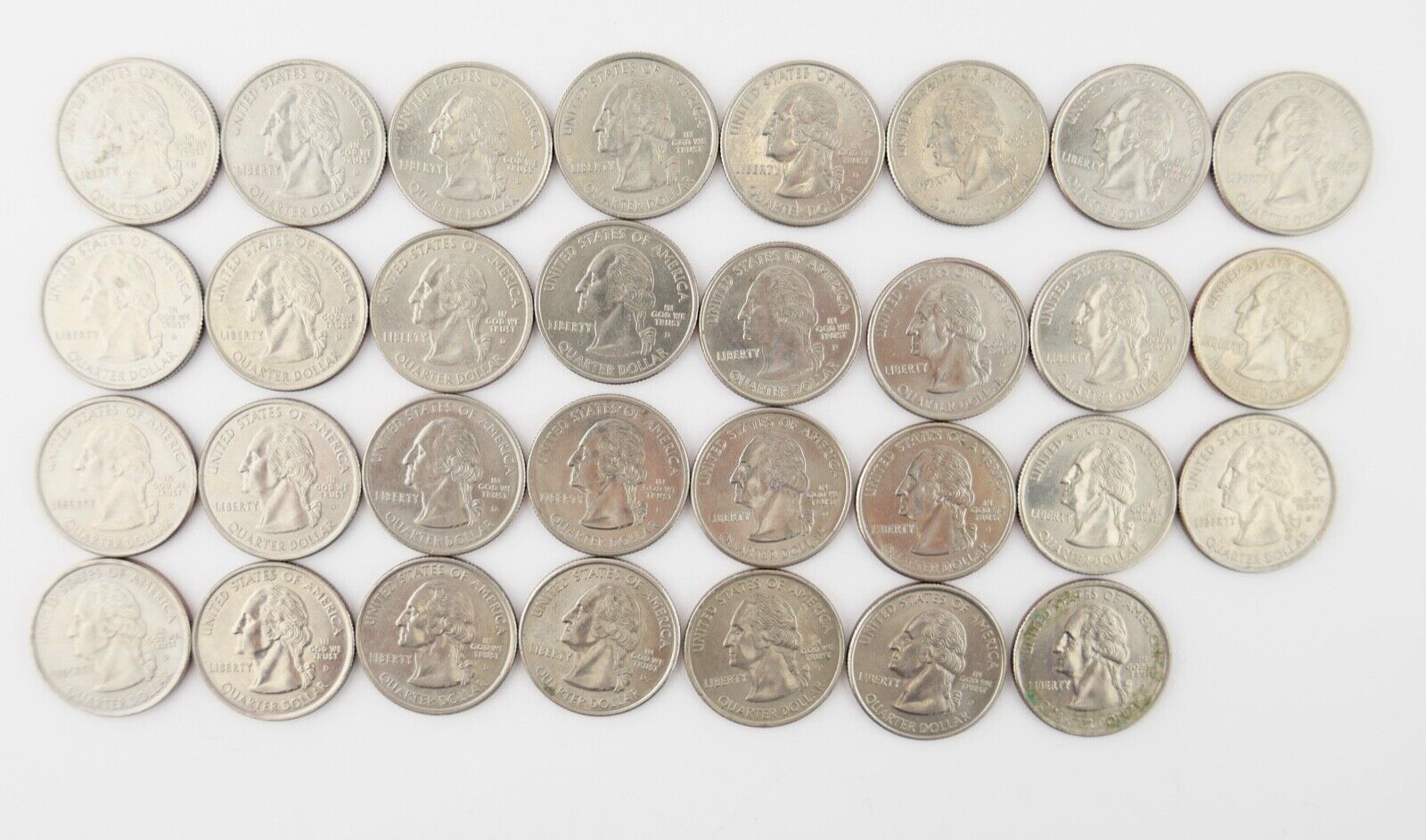 31x Quarter Dollar 2x One Dollar USA Konvolut LOT 1999-2006 25 Cent 1/4 Dollar - Antikhandel-Stuttgart