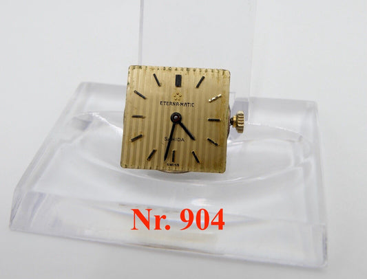 LÄUFT Eterna Matic Sahida Cal. 1446U Automatic Uhrwerk Ziffernblatt Zeiger Krone - Antikhandel-Stuttgart