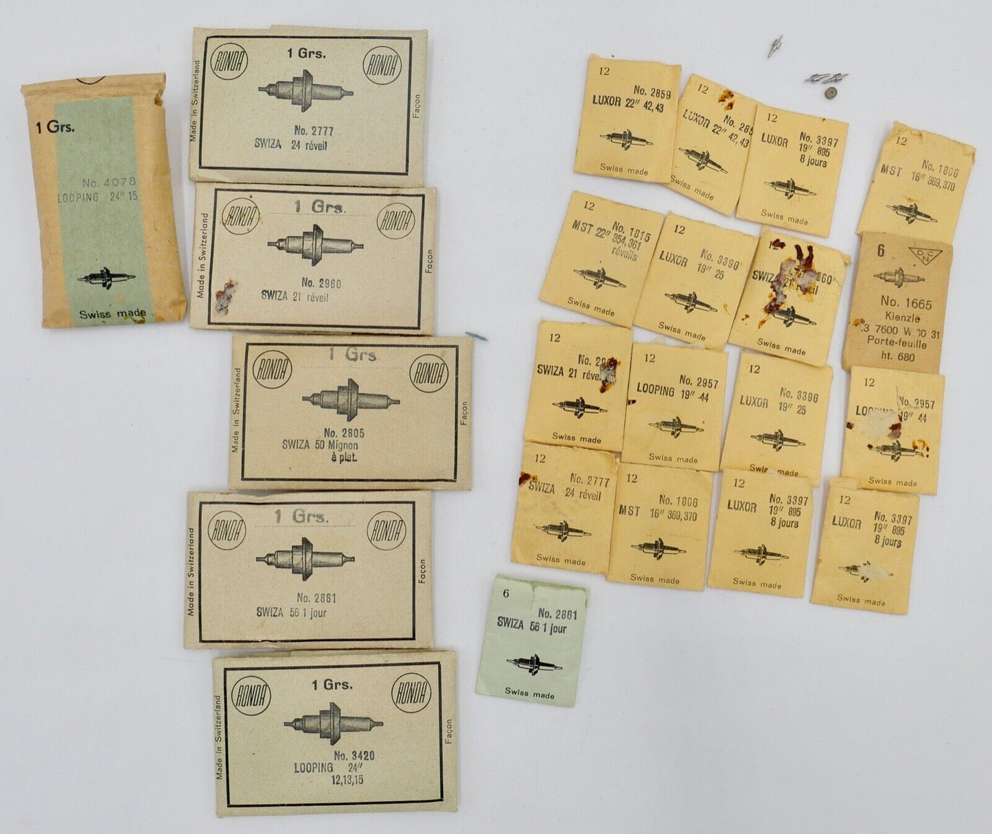 diverse Ersatzteile neu Zubehör Armbanduhren Uhrwerk Uhrmacher Uhr alt antik - Antikhandel-Stuttgart